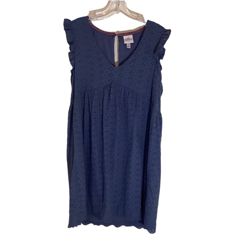 Knox Rose Dress Womens‎ Medium Blue V Neck Mini Boho Cottagecore Sleeveless